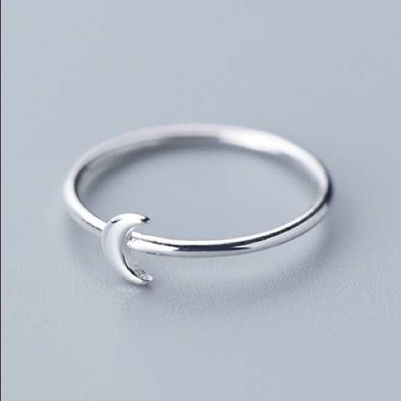 Jewelry - NEW 925 Sterling Silver Tiny Moon Ring